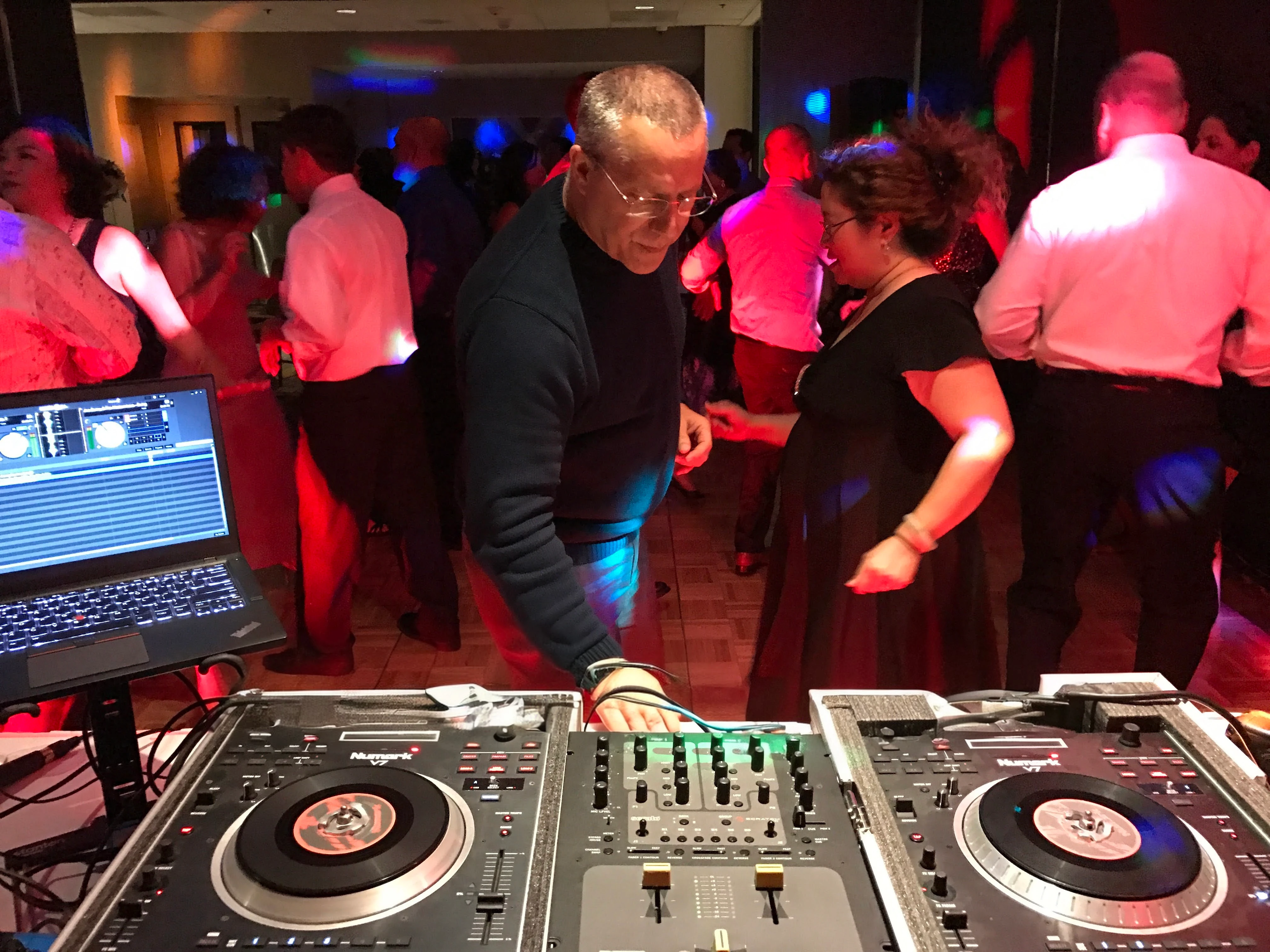Guests dancing at a reception
