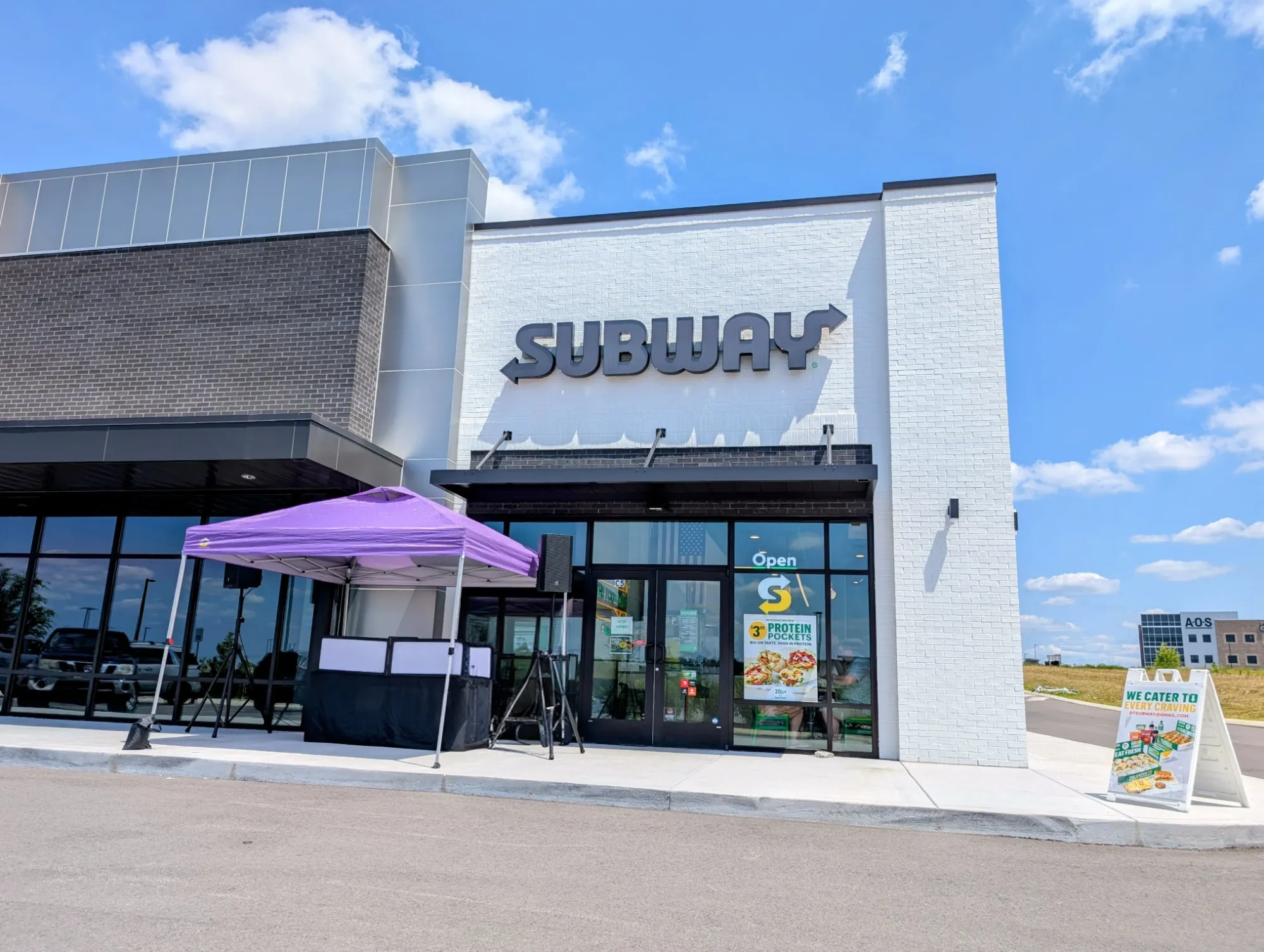 Live DJ rig at a Subway grand-opening event